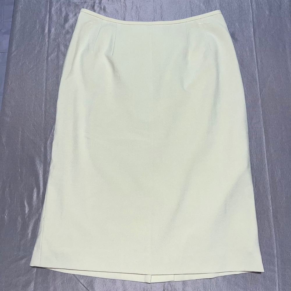 Kasper Womens Pale Key Lime Lined Midi Pencil Skirt Size 4 T4300502